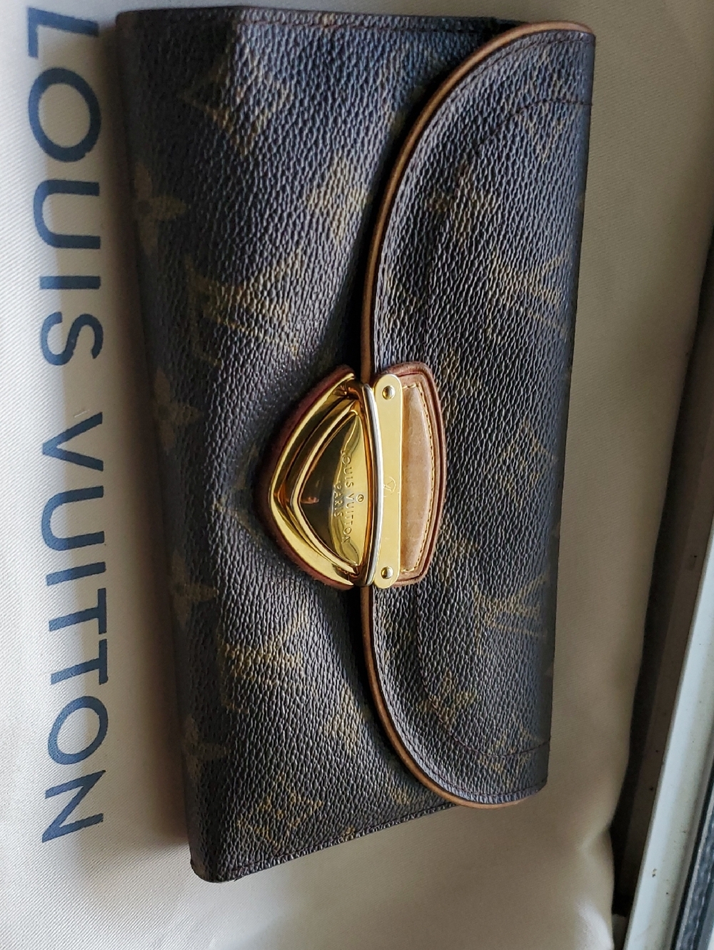 Louis Vuitton Monogram Wallet in Brown with Gold Hardware